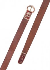 Stredoveký kožený opasok s grifom a levom