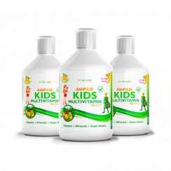 99-dňový program na podporu zdravia detí s multivítamínom Super Kids od Swedish Nutra 3x500 ml