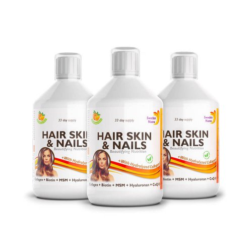 99-dňový program pre krásu so Swedish Nutra Nutra Hair Skin & Nails 3x500 ml