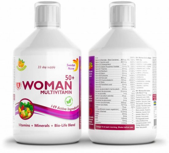 Swedish Nutra Woman 50+ Multivitamin výživový doplnok pre ženy po 50ke 500 ml