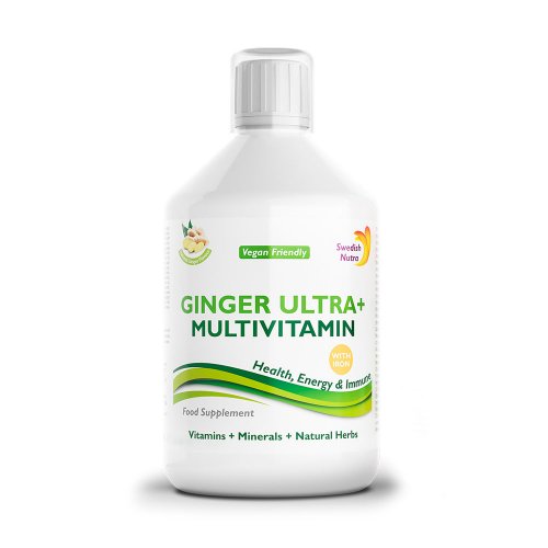 Swedish Nutra Ginger Ultra+ Multivitamin výživový doplnok so zázvorom 500 ml
