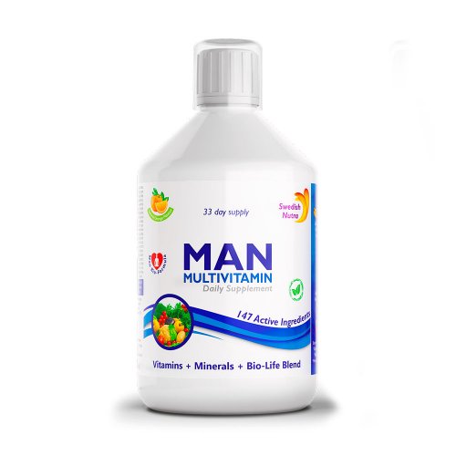 Swedish Nutra Man Multivitamin výživový doplnok pre mužov 500 ml