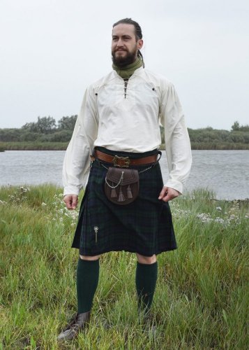 Kilt, škótska sukňa - modrý a zelený tartan