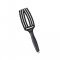 Olivia Garden Finger Brush kefa masážna 6-radová stredná čierna